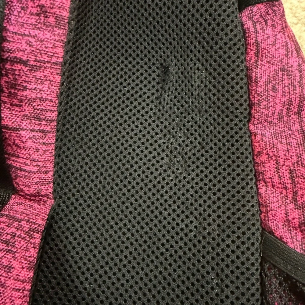 PINK Victoria's Secret Pink and Black Backpack with Sporty Design